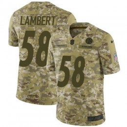 Pittsburgh Steelers #58 Jack Lambert Camo Men's Stitched NFL Limited 2018 Salute To Service Jersey
