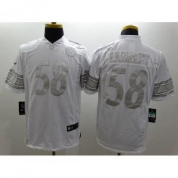 Pittsburgh Steelers #58 Jack Lambert White Men's Stitched NFL Limited Platinum Jersey