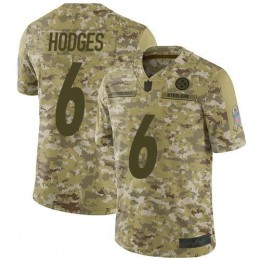 Pittsburgh Steelers #6 Devlin Hodges Camo Men's Stitched NFL Limited 2018 Salute To Service Jersey