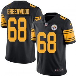 Pittsburgh Steelers #68 L.C. Greenwood Black Men's Stitched NFL Limited Rush Jersey