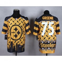 Pittsburgh Steelers #75 Joe Greene Gold Men's Stitched NFL Elite Noble Fashion Jersey