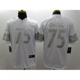 Pittsburgh Steelers #75 Joe Greene White Men's Stitched NFL Limited Platinum Jersey