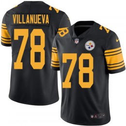 Pittsburgh Steelers #78 Alejandro Villanueva Black Men's Stitched NFL Limited Rush Jersey