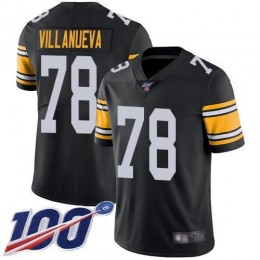 Pittsburgh Steelers #78 Alejandro Villanueva Black Alternate Men's Stitched NFL 100th Season Vapor Limited Jersey