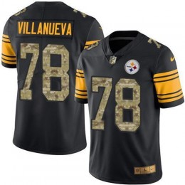 Pittsburgh Steelers #78 Alejandro Villanueva Black/Camo Men's Stitched NFL Limited Rush Jersey