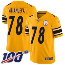 Pittsburgh Steelers #78 Alejandro Villanueva Gold Men's Stitched NFL Limited Inverted Legend 100th Season Jersey