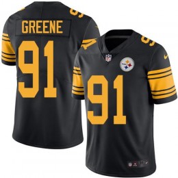 Pittsburgh Steelers #91 Kevin Greene Black Men's Stitched NFL Limited Rush Jersey