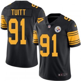 Pittsburgh Steelers #91 Stephon Tuitt Black Men's Stitched NFL Limited Rush Jersey