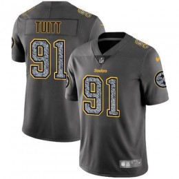 Pittsburgh Steelers #91 Stephon Tuitt Gray Static Men's Stitched NFL Vapor Untouchable Limited Jersey