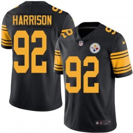 Pittsburgh Steelers #92 James Harrison Black Men's Stitched NFL Limited Rush Jersey