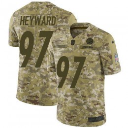 Pittsburgh Steelers #97 Cameron Heyward Camo Men's Stitched NFL Limited 2018 Salute To Service Jersey