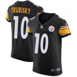 Steelers #10 Mitchell Trubisky Black Team Color Men's Stitched NFL Vapor Untouchable Elite Jersey