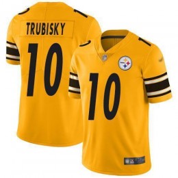 Steelers #10 Mitchell Trubisky Gold Men's Stitched NFL Limited Inverted Legend Jersey