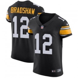 Steelers #12 Terry Bradshaw Black Alternate Men's Stitched NFL Vapor Untouchable Elite Jersey