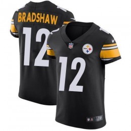 Steelers #12 Terry Bradshaw Black Team Color Men's Stitched NFL Vapor Untouchable Elite Jersey