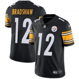 Steelers #12 Terry Bradshaw Black Team Color Men's Stitched NFL Vapor Untouchable Limited Jersey
