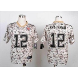Steelers #12 Terry Bradshaw Camo Men's Stitched NFL Elite USMC Jersey