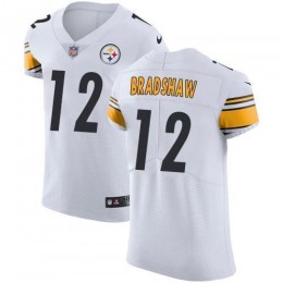 Steelers #12 Terry Bradshaw White Men's Stitched NFL Vapor Untouchable Elite Jersey