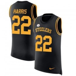 Steelers #22 Najee Harris Black Team Color Men's Stitched NFL Limited Rush Tank Top Jersey