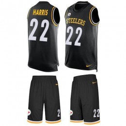 Steelers #22 Najee Harris Black Team Color Men's Stitched NFL Limited Tank Top Suit Jersey