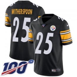 Steelers #25 Ahkello Witherspoon Black Team Color Men's Stitched NFL 100th Season Vapor Limited Jersey