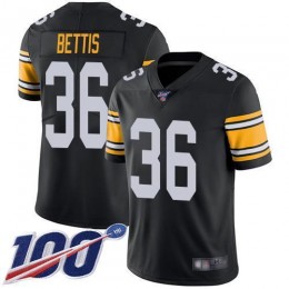 Steelers #36 Jerome Bettis Black Alternate Men's Stitched NFL 100th Season Vapor Limited Jersey
