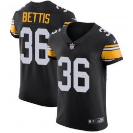 Steelers #36 Jerome Bettis Black Alternate Men's Stitched NFL Vapor Untouchable Elite Jersey
