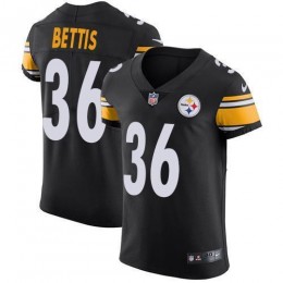 Steelers #36 Jerome Bettis Black Team Color Men's Stitched NFL Vapor Untouchable Elite Jersey