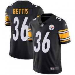 Steelers #36 Jerome Bettis Black Team Color Men's Stitched NFL Vapor Untouchable Limited Jersey
