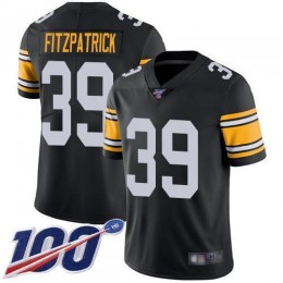 Steelers #39 Minkah Fitzpatrick Black Alternate Men's Stitched NFL 100th Season Vapor Limited Jersey