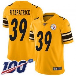Steelers #39 Minkah Fitzpatrick Gold Men's Stitched NFL Limited Inverted Legend 100th Season Jersey