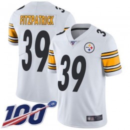 Steelers #39 Minkah Fitzpatrick White Men's Stitched NFL 100th Season Vapor Limited Jersey