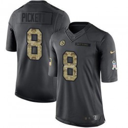Steelers #8 Kenny Pickett Black Men's Stitched NFL Limited 2016 Salute To Service Jersey