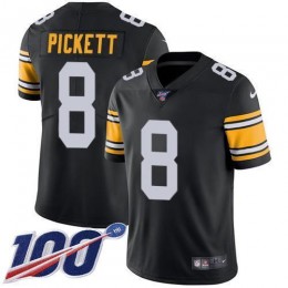 Steelers #8 Kenny Pickett Black Alternate Men's Stitched NFL 100th Season Vapor Limited Jersey