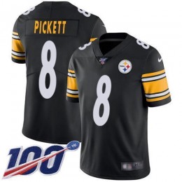 Steelers #8 Kenny Pickett Black Team Color Men's Stitched NFL 100th Season Vapor Limited Jersey