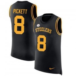 Steelers #8 Kenny Pickett Black Team Color Men's Stitched NFL Limited Rush Tank Top Jersey