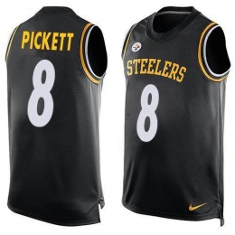 Steelers #8 Kenny Pickett Black Team Color Men's Stitched NFL Limited Tank Top Jersey