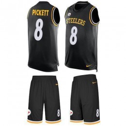 Steelers #8 Kenny Pickett Black Team Color Men's Stitched NFL Limited Tank Top Suit Jersey