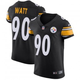 Steelers #90 T. J. Watt Black Team Color Men's Stitched NFL Vapor Untouchable Elite Jersey