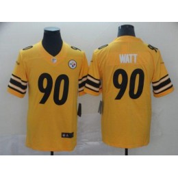 Steelers #90 T. J. Watt Gold Men's Stitched NFL Limited Inverted Legend Jersey