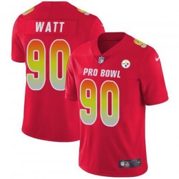 Steelers #90 T. J. Watt Red Men's Stitched NFL Limited AFC 2019 Pro Bowl Jersey