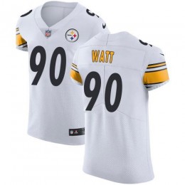 Steelers #90 T. J. Watt White Men's Stitched NFL Vapor Untouchable Elite Jersey