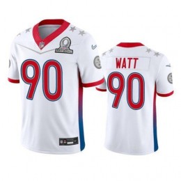 Steelers #90 T.J. Watt Men's NFL 2022 AFC Pro Bowl Game Jersey White