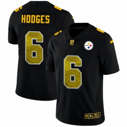 Pittsburgh Pittsburgh Steelers #6 Devlin Hodges Men's Black Golden Sequin Vapor Limited NFL Jersey