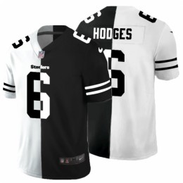 Pittsburgh Pittsburgh Steelers #6 Devlin Hodges Men's Black V White Peace Split Vapor Untouchable Limited NFL Jersey
