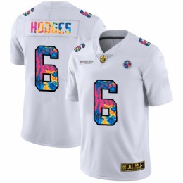 Pittsburgh Pittsburgh Steelers #6 Devlin Hodges Men's White Multi-Color 2020 NFL Crucial Catch Limited NFL Jersey