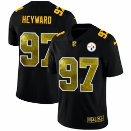 Pittsburgh Pittsburgh Steelers #97 Cameron Heyward Men's Black Golden Sequin Vapor Limited NFL Jersey