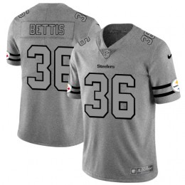 Pittsburgh Steelers #36 Jerome Bettis Men's Gray Gridiron II Vapor Untouchable Limited NFL Jersey