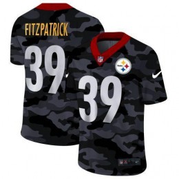 Pittsburgh Steelers #39 Minkah Fitzpatrick Men's 2020 Black CAMO Vapor Untouchable Limited Stitched NFL Jersey