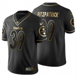Pittsburgh Steelers #39 Minkah Fitzpatrick Men's Black Golden Limited NFL 100 Jersey